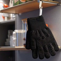 Logo personnalisé Mitaine de four Cuisine Anti-Chaleur Grill Bbq Gants Silicone Résistant à la Chaleur Gants BBQ Grill Gants Pour Cuisson Cuisson Cuisson