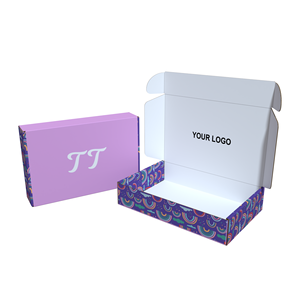 Purple Rainbow Pattern Wholesale Corrugated Box School Stationery Portable Packaging Paper Box Notebook Pen Custom Gift Box