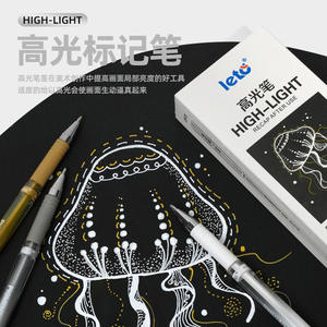 Lotto surligneur peint à la main stylo 1.0mm pointe balle aquarelle Art bricolage Journal Graffiti pointe Fine marqueur plastique Durable - Product Image 4