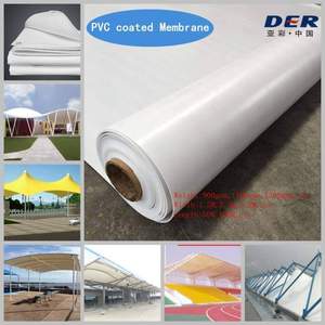 Ngoài trời PVC mái hiên vải PVC tráng Tarp sọc mái hiên PVC bạt mái hiên vải cho cấu trúc màng - Product Image 3