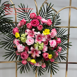 ZKAI Élégante Composition Florale Artificielle en Soie <span class=keywords><strong>pour</strong></span> Cercueil, Arrangement Funéraire <span class=keywords><strong>pour</strong></span> Hommage Commémoratif, Décoration de Cercueil et de Maison - Product Image 2