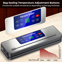 envasadora al vacio selladora al vacio de alimentos 75kPa 50W 30cm pantalla tactil impermeable cortador integrado