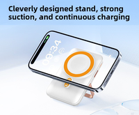 Magnetischer Lüfter Powerbank 2-in-1 15W Kabelloses Schnellladegerät Handy-Kühler Mobiler Halter LED Digital-Display Stromversorgung