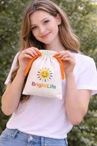 OEM Custom Cotton Canvas <b>Drawstring</b> Bag Eco Friendly Reusable <b>Backpack</b> Sack for Shopping Gym Travel and Promotional Use - Product Image 6