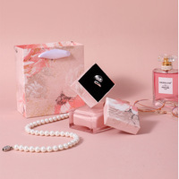 Boîte d'emballage pour bijoux en carton papier, carrée, rectangulaire, rose, florale, irrégulière, style chinois, pour bracelet, boucles d'oreilles