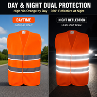 Gilet de sécurité fluorescent réfléchissant, confortable et respirant, pour aéroport, parking, avec impression de logo personnalisé