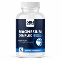 Complément Alimentaire en Capsules de Magnésium Complexe Marque Blanche – Glycinate de Magnésium pour Soutenir l'Humeur, le Sommeil et la Relaxation Musculaire – OEM/ODM