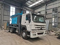Foreuse hydraulique rotative haute performance de 600 m montée sur camion, alimentée au diesel, pour forage mobile de puits
