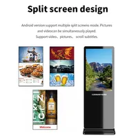 Pemutar Media penanda Digital berdiri Android 43 ", dengan Totem interaktif 65" untuk toko ritel menampilkan animasi dan grafis