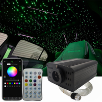 Kit d'éclairage LED RVBW 12W Effet Météore pour Plafond de Voiture, Fibre Optique 0,75 mm, 800 Fibres, IP54, Contrôle par Télécommande et Application