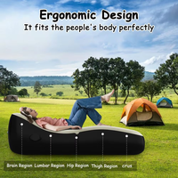 LGM Canapé-lit auto-gonflable Canapé-lit paresseux Fauteuil de couchage Canapé de camping pour pique-nique en plein air Randonnée Plage Maison