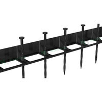 Kit de bordure de paysage sans bobine de bordure de fouille comprenant une bordure de jardin en plastique pour pelouse jardin herbe cour maison école,