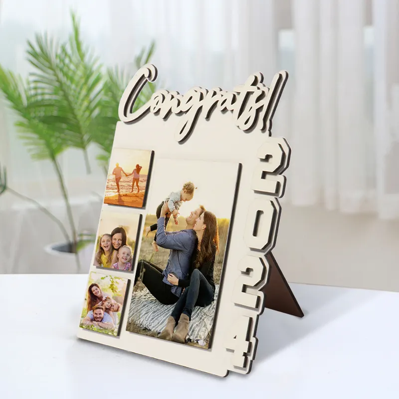 Dsktop Display Personalized White Frame Sublimation MDF Photo frames 2024