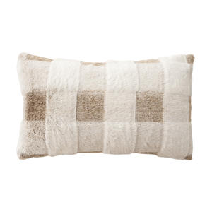 Soporte Lumbar geométrico moderno Simple de gama alta para luz de invierno Respaldo de cabecera de lujo Ventana de Bahía Fundas de almohada de felpa de invierno - Product Image 6