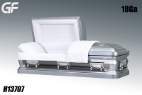 Cercueil américain réglable pour adultes de 28 pouces, en acier 18G, couleurs au choix. Cercueil funéraire moderne et protecteur pour inhumation au sol, usage adulte.