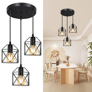 Meilleure Vente Cage en Fer Industrielle Luminaires Décoratifs Vintage E26 Plafonniers de Salle à Manger/Lampe Pendante de Salle à Manger à LED/Lustres - Product Image 2