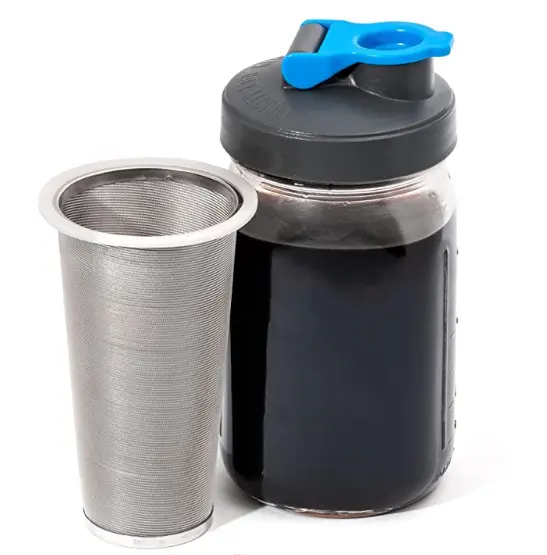 Heavy Duty Stainless Steel Filter Durable Glass Cold Brew Mason Jar iced Coffee Maker Bottles not included