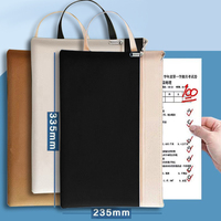 Sac de classement portable en tissu Oxford A4 avec fermeture éclair, personnalisable avec logo et motif imprimé, grande capacité pour étudiants et bureau