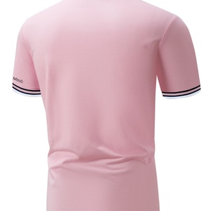 เสื้อยืดลำลองผู้ชายผ้าฝ้ายถัก 100% ระบายอากาศได้ดี พิมพ์ลายได้ตามต้องการ เหมาะสำหรับเล่นกอล์ฟและกีฬาฤดูร้อน มีบริการขายส่งและเสื้อเปล่าให้เลือก - Product Image 4