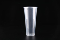 Gobelet en plastique rigide PP de qualité alimentaire SP5270 avec couvercle, impression personnalisée, transparent, sablé, jetable, pour bubble tea, taille personnalisée