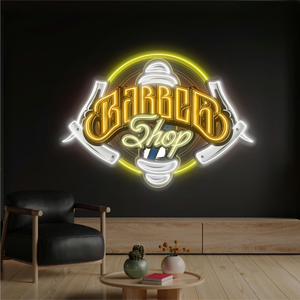 Barber Shop Led Neon Sign Custom 3D Luminous Wall Logo Sign LED para Barber Shop Publicidad Hoteles Bares Centros comerciales Parques Bodas - Product Image 2