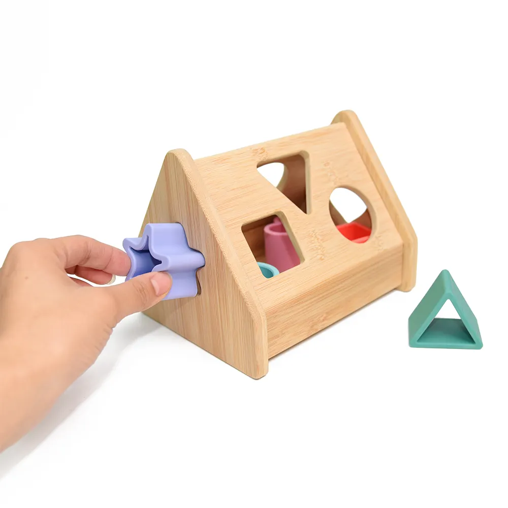 Деревянные геометрические формы Монтессори головоломки сортировочные кирпичи для дошкольного обучения Развивающая игра для малышей игрушки для детей