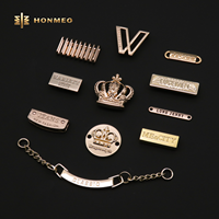 HONMEO Étiquettes métalliques personnalisées en alliage de zinc gravées avec logo de marque pour sacs, vêtements, jeans – Étiquettes OEM sur mesure