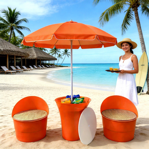 Set Moderno di Tavolo e Sedie in PP per Hotel, Giardino e Uso in <span class=keywords><strong>Spiaggia</strong></span> - Product Image 2