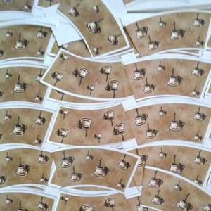 Four Color Printing PE Coated <b>Paper</b> Fan for Coffee Cups Waterproof Food Packaging Custom Size Made in China - Product Image 6