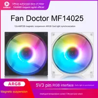 Ventilateur Doctor MF14025 14cm RGB Sync Ventilateur De Refroidissement Lévitation Magnétique À Grande Vitesse MFDB Roulement Silencieux pour Radiateur D'ordinateur Dissipateur Thermique
