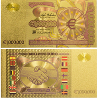 Billet de Collection Cadeau EURO Un Million d'EURO, Plaqué Or, Imperméable, Promotion Billets Dollars