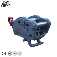 Attache rapide hydraulique AURIX-A pour mini-excavatrices de 1,5 tonne, JCB 3CX, Komatsu PC70-8, AGT QNT50R, Kubota Digger Tone 349, KX71-3