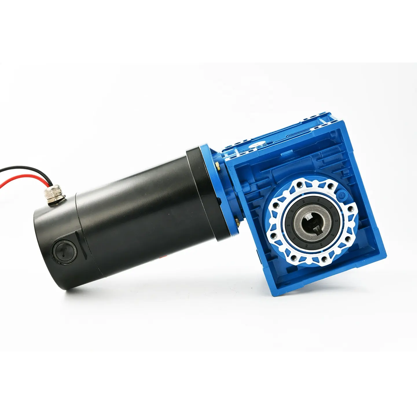 High Torque 250w 500w 1000w 24v Worm Geared Right Angle Gearbox DC 12v Gear Motor