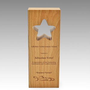 2020 جديد تصميم رخيصة بالجملة الكأس جائزة نجمة الكأس قاعدة خشبية - Product Image 3