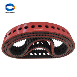 HTD8M-632-40 + 6 S8M-680-40 + 8 vffs thời gian ổ đĩa vành đai răng với dọc phim Vòng lỗ đỏ cao su lớp phủ kéo OEM hỗ trợ - Product Image 6