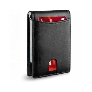 Custom Logo Slim Carbon Fiber <b>Card</b> <b>Holder</b> Professional Front Pocket <b>Wallet</b> Flip ID <b>Wallet</b> - Product Image 3