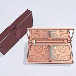 Marca de Lujo, Personalizada, Superventas, Placa Fijadora Iluminadora de Doble Color, Nuevo Lanzamiento 2026, 22.5g, <span class=keywords><strong>Iluminador</strong></span> <span class=keywords><strong>Facial</strong></span> Vegano - Product Image 4