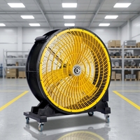 Ventilateur mobile de grande taille en matériau PP haute résistance, portée de 25-30 m, roues universelles flexibles, ventilateur industriel pour atelier, stade