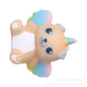Cute Unicorn Dog With Rainbow Wings Silicone <b>Squishy</b> Toy For Promotional Activities - Product Image 4