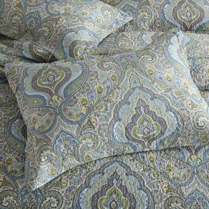 Couvre-lit réversible de luxe en coton Autumn <span class=keywords><strong>Dream</strong></span> 3 pièces avec motif damassé classique Paisley King Size - Product Image 5