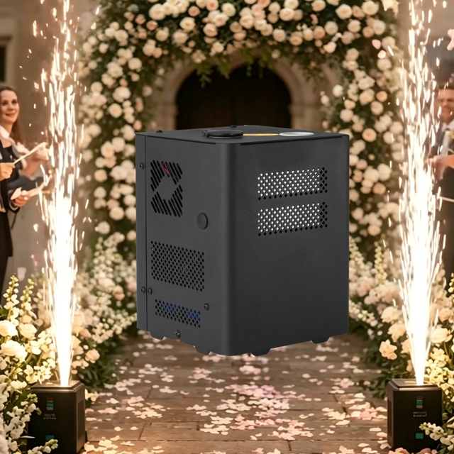 Professional 350W Fireworks Powered Cold Battery Spark Machine for Church Wedding Lighting