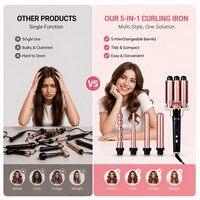 Torlin OEM ODM Professionnel – Kit de fers à boucler en céramique 1/2 et 1,5 pouces avec prises US, UK, EU, AU, JP – Fabricant de fers à boucler multi-barils