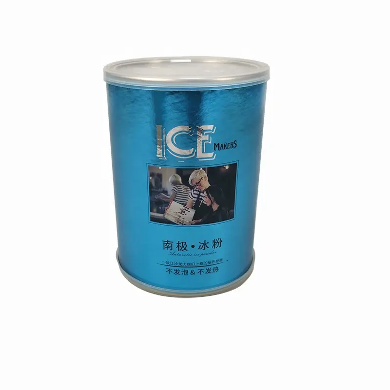 Cylindrical Metal tinplate cover small cylinder cardboard kraft cans aluminum foil inner paper tube packaging