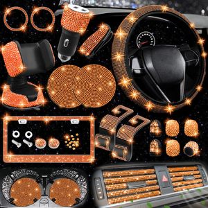 Purple Rhinestone Non-Slip Bling Silicone <strong>Car</strong> Steering Wheel Cover Phone Holder Coaster Set Bling <strong>Car</strong> <strong>Accessories</strong> - Product Image 4