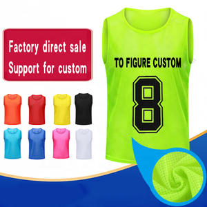 Fabriek Directe Verkoop Voetbal Jersey Custom Voetbal Training Vest Goedkope Voetbalvest Team Vest Mesh Voetbal Training Slabbetjes - Product Image 1