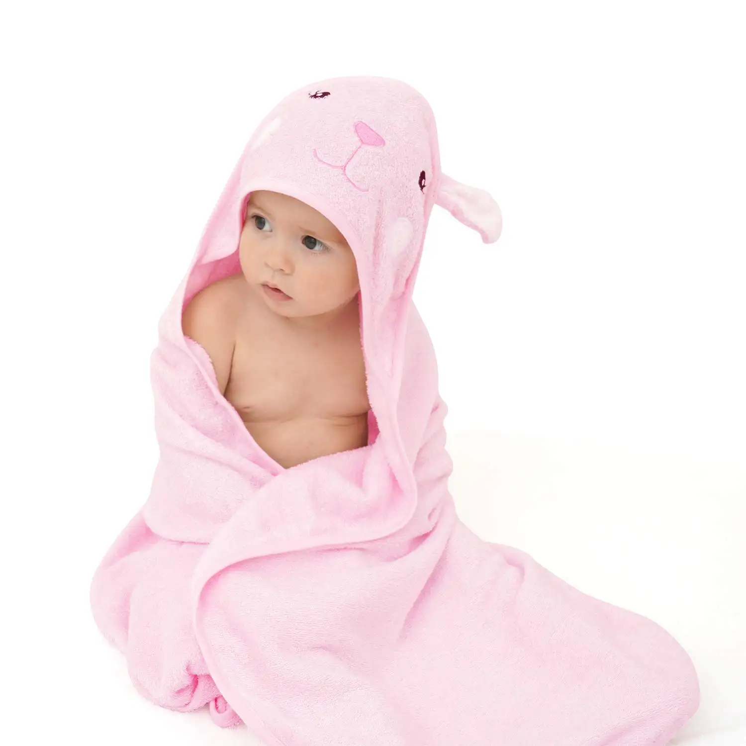 Cpc conjunto de toalha de bebê com capuz, animal grosso de bambu com capuz orgânico personalizado com manto