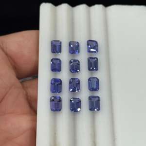 Lupa de alta calidad limpia el interior Natural tanzanita calibrada Octágono piedras cortadas venta al por mayor piedras preciosas de tanzanita Natural - Product Image 2