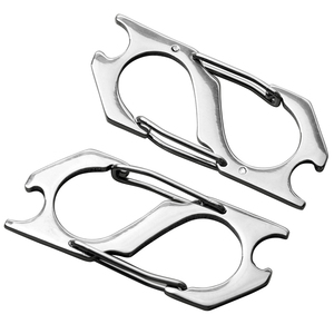 Khuyến Mại Tùy Chỉnh Thép Không Gỉ Kinh Tế Kim Loại Đen Carabiner Chai Cụ Mở - Product Image 5
