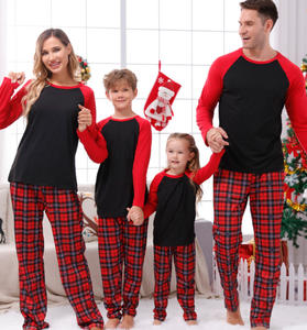Tenues <span class=keywords><strong>de</strong></span> famille en polyester à carreaux bon marché <span class=keywords><strong>de</strong></span> haute qualité Pyjamas <span class=keywords><strong>de</strong></span> Noël pour bébé et vêtements pour animaux <span class=keywords><strong>de</strong></span> compagnie pour l'été - Product Image 2
