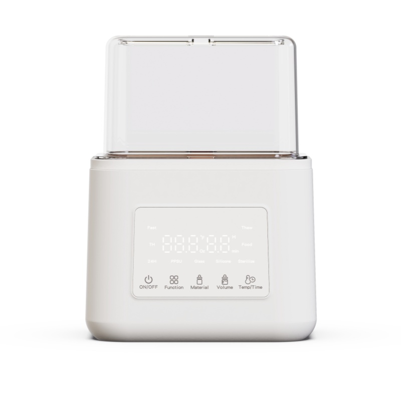 Electric Baby Bottle Warmer Adjustable Temperature Fast Heat Sterilizer with PP Material 210 W Power With Touch Control Buttons.